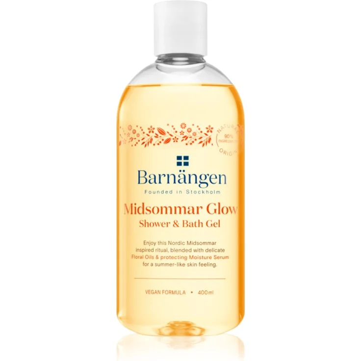 Barnängen Midsommar Glow Dusch- und Badgel, 400 ml Badeschaum für Damen mit feuchtigkeitsspendender Formel