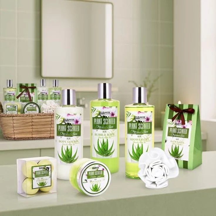 11 tlg. Aloe Vera Beautyset Geschenkset im Flechtkorb – Bild 8