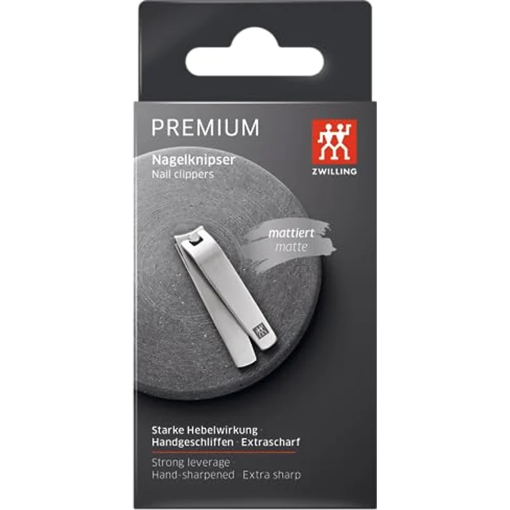 ZWILLING Nagelknipser für Fingernägel, Hochwertiger Nagelschneider aus Mattiertem Edelstahl für Füße und Hände, 60 mm – Bild 3
