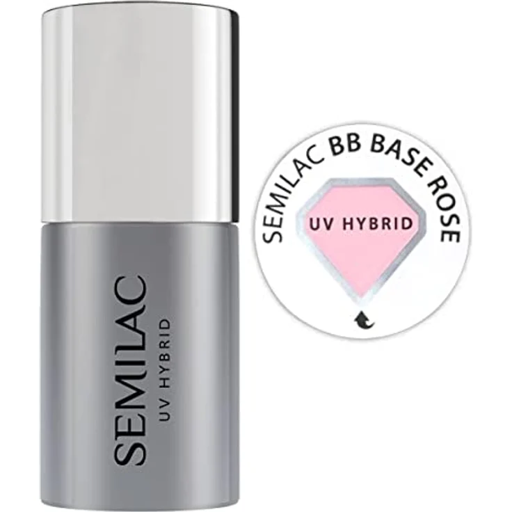 Semilac BB Rose Pink Base Coat for Gel Nail Polish. Strengthening Soak Off Gel for Nail Protection. Easy to Apply. For Home Salon & Professional Use. 7ml – Bild 1