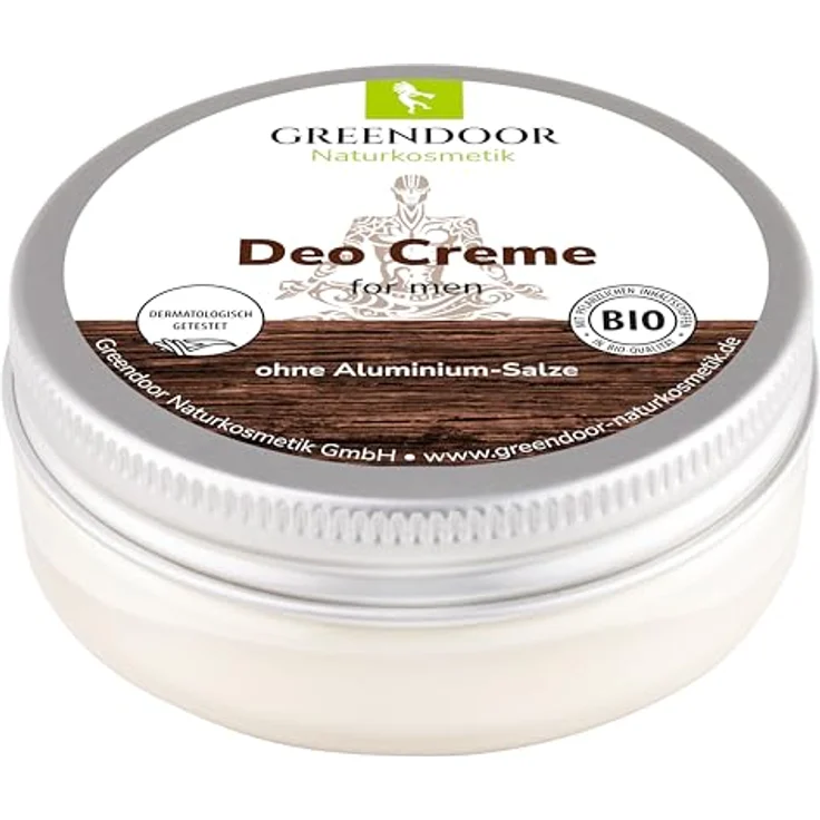 GREENDOOR Kraftvolle Männer Deo Creme 50ml für 6 Monate ohne Körpergeruch, natürliche Deocreme männlicher Duft, Anti Achselgeruch ohne Aluminium, Natur Bio Deodorant, Naturkosmetik vegan – Bild 1