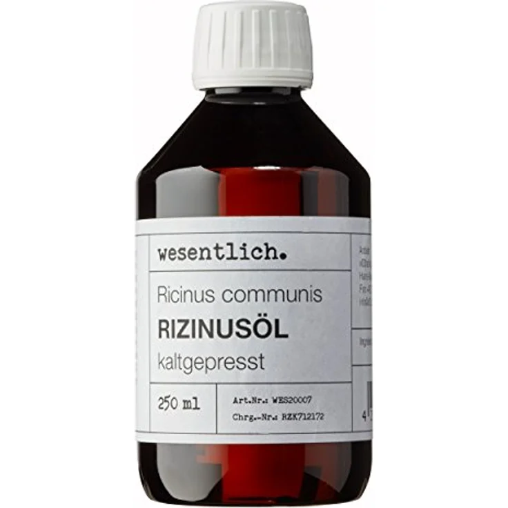 wesentlich. Rizinusöl kaltgepresst 250ml - 100% reines Rizinusöl - für Haut und Haare, Wimpern und Augenbrauen – Bild 1