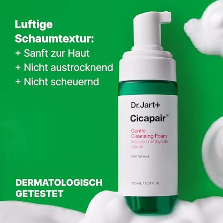 Dr. Jart+ Cicapair™ Gentle Foam Cleanser, Gesichtsreinigungsschaum mit Salicylsäure und beruhigendem Grünen Tee, 150 ml – Bild 5
