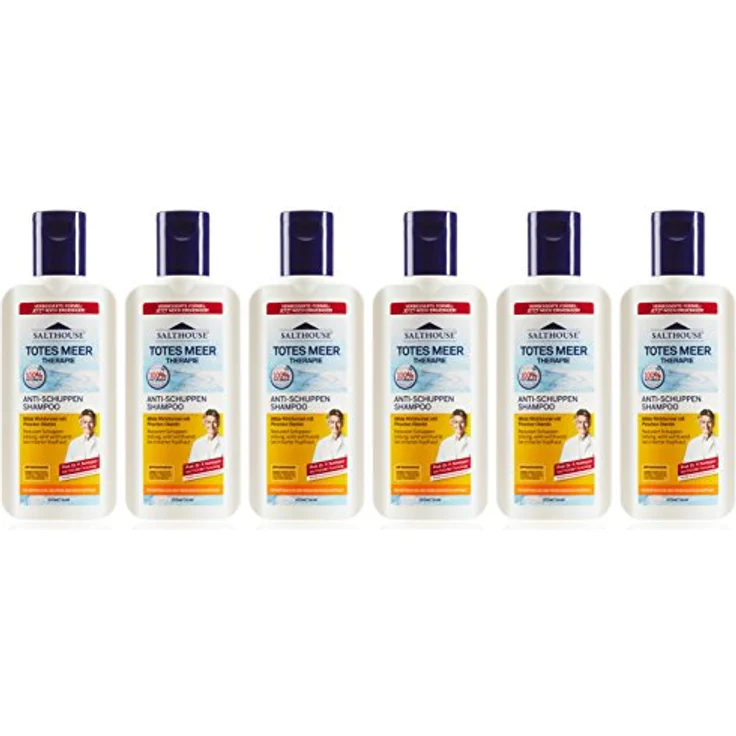 Salthouse Lanosan Totes Meer Therapie-Shampoo, Anti-Schuppen mit Aloe Vera, 6er Pack (6 x 250 ml) – Bild 1