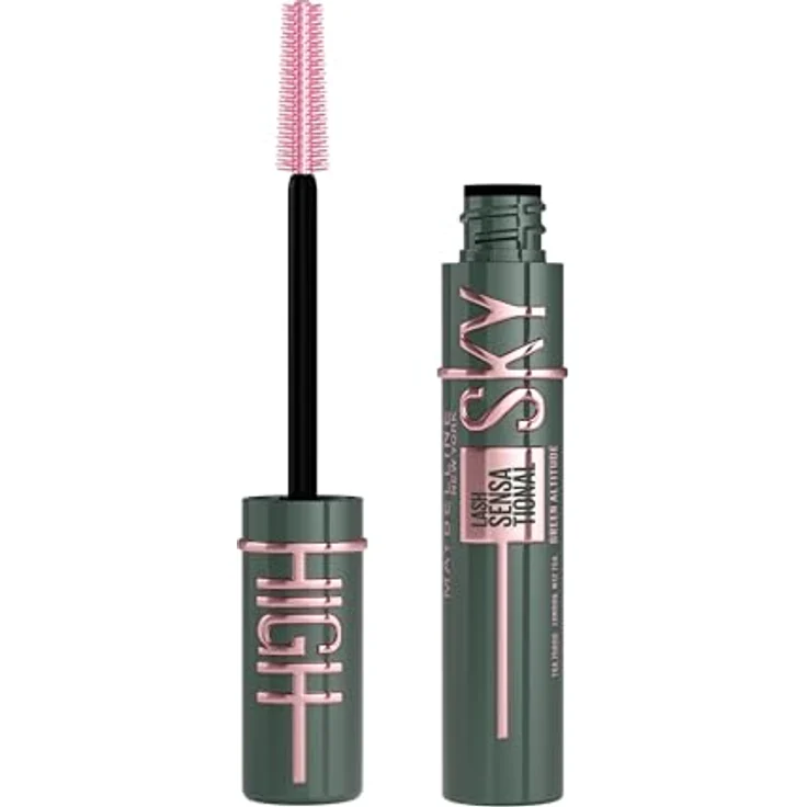 Maybelline New York Lash Sensational Green Altitude, dunkelgrüne Mascara für extreme Länge & volles Volumen, 7 ml – Bild 1