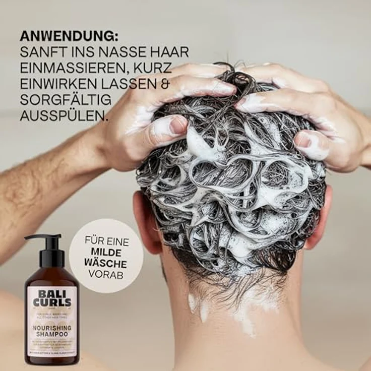 Bali Care Haarshampoo Conditioner Moisturising, 250 ml, Feuchtigkeit und Pflege für lockiges Haar, frizzreduzierende Formel – Bild 6