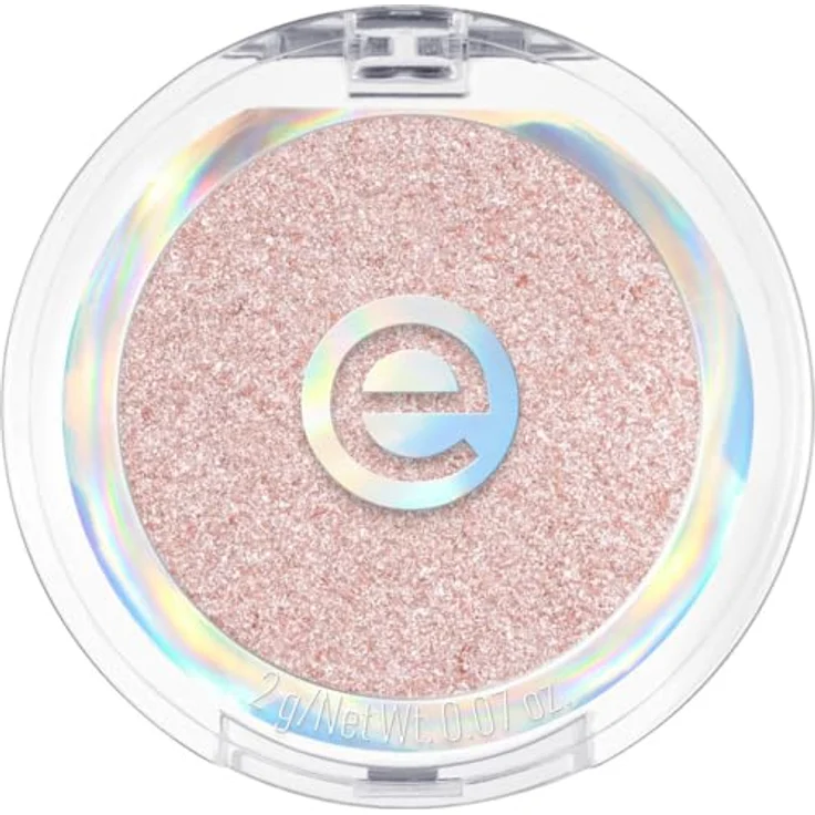 Essence Mono Eyeshadow Glitter, Lidschatten 02 Rosy Sparkle, cremige Pudertextur mit intensivem Eissilber-Glanzeffekt, 2g – Bild 2