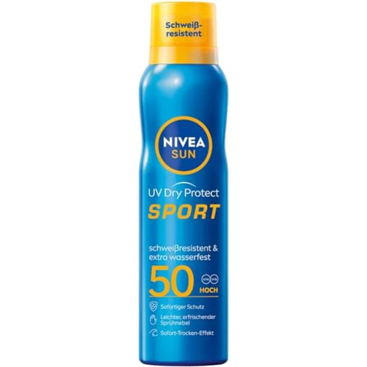 NIVEA SUN UV Dry Protect Sport SPF 50 Sonnenspray 200 ml – Bild 1