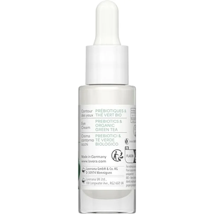 lavera Barrier Balance Augenpflege - ohne Alkohol - ohne Parfüm - feuchtigkeitsspendend - stärkt Hautbarierre - Präbiotika - vegan - Naturkosmetik - 15 ml – Bild 5