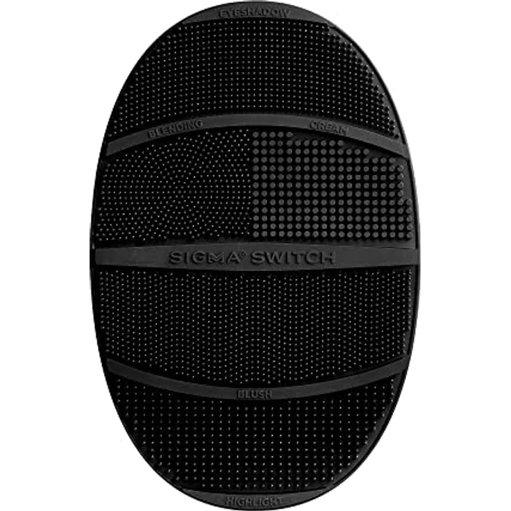 Sigma Beauty Sigma Switch Pinselmatte - Farbwechsel-Pinselmatte, weiche Silikonstruktur - funktioniert mit Foundation, Puder und flüssigem Make-up, doppelseitig - verhindert Pinselschäden - schwarz – Bild 1