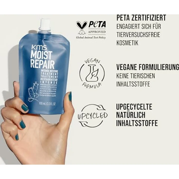 KMS Moistrepair Intense Restore Treatment, Haarkur für feuchtigkeitsspendende Haarreparatur, 500 ml – Bild 5