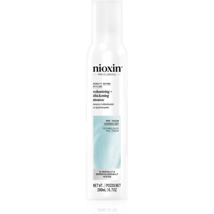Nioxin Density Defend Styling Volumizing Haarschaum, 200 ml, für feines Haar mit flexiblem Halt und gesundem Glanz