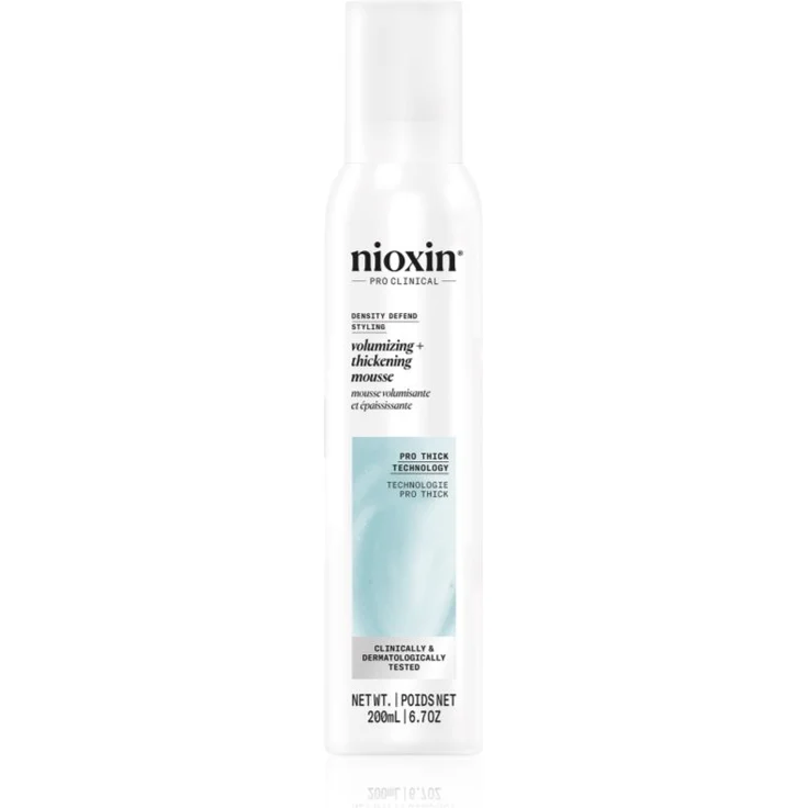 Nioxin Density Defend Styling Volumizing Haarschaum, 200 ml, für feines Haar mit flexiblem Halt und gesundem Glanz