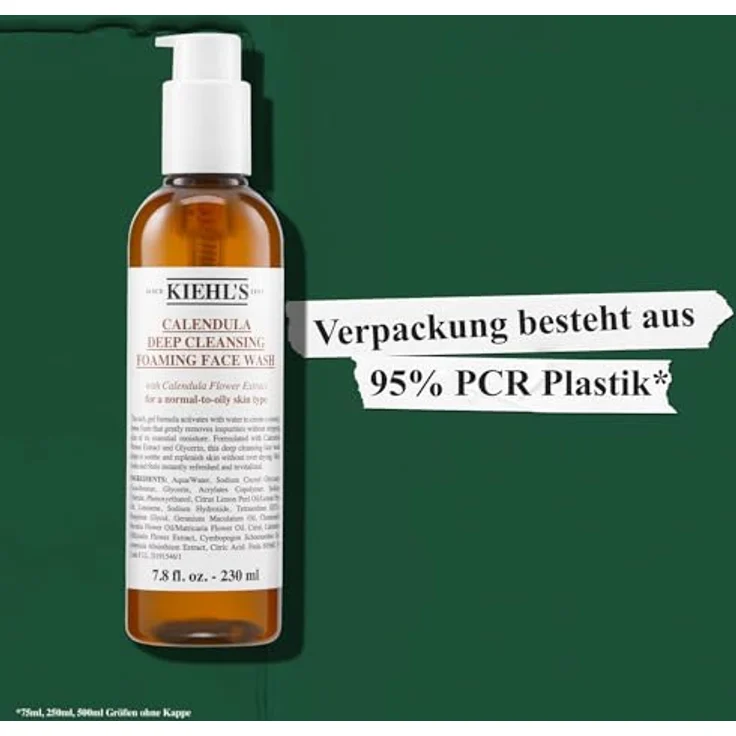 Kiehl's Calendula Deep Cleansing Foaming Face Wash, für Damen und Herren, 500 ml – Bild 9