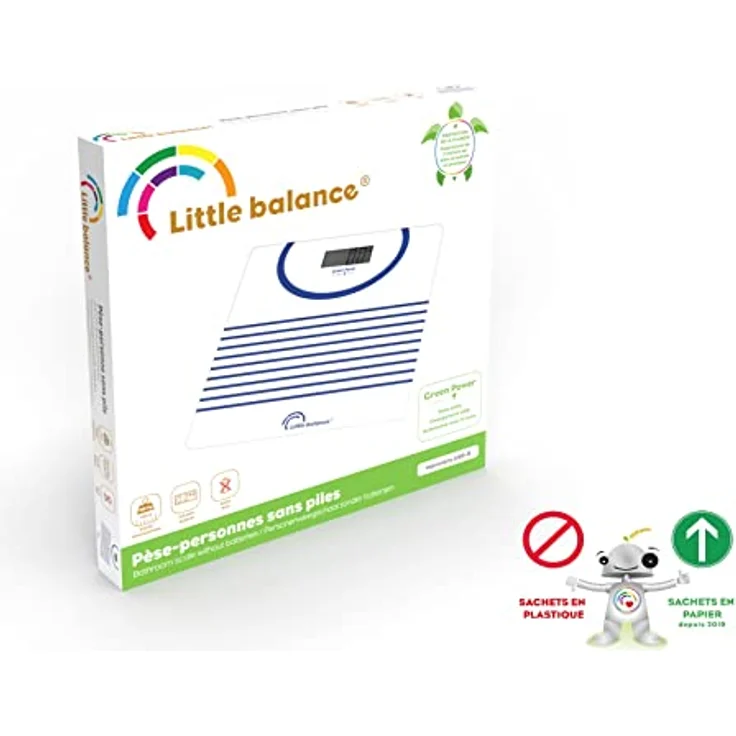Little Balance 8655, Digitale Personenwaage mit LCD-Display, max. 180 kg, Akku-Energieversorgung – Bild 8