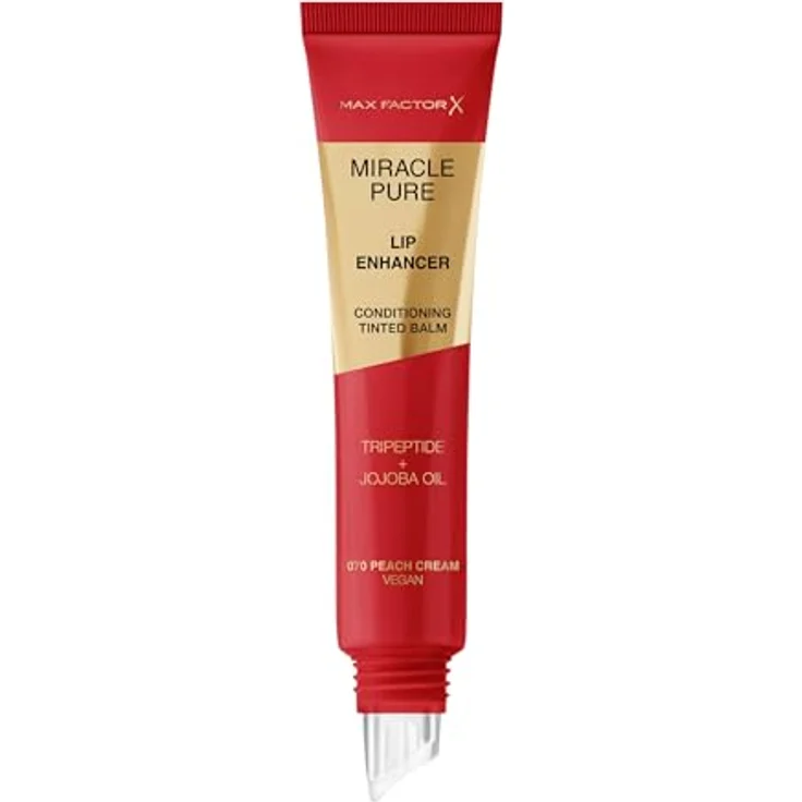 Max Factor Miracle Pure Lip Enhancer 070 Pfirsich Creme, hochglänzender Lipgloss mit Feuchtigkeitspflege, 12 ml – Bild 2