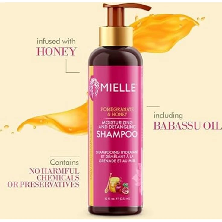 Mielle Pomegranate Honey Moisturizing Detangling Shampoo, sulfatfrei, 355 ml – Bild 4