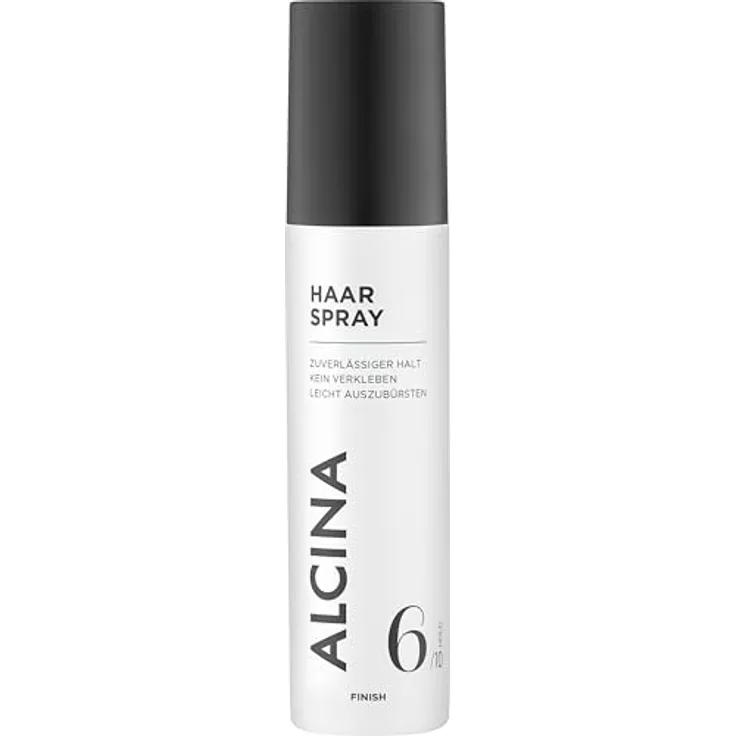 ALCINA Haar Spray, aerosolfreies Pumpspray mit elastischem Halt, schnelltrocknend, auskämmbar, 125 ml, für alle Haartypen, langanhaltender Schutz bei Wind & Feuchtigkeit