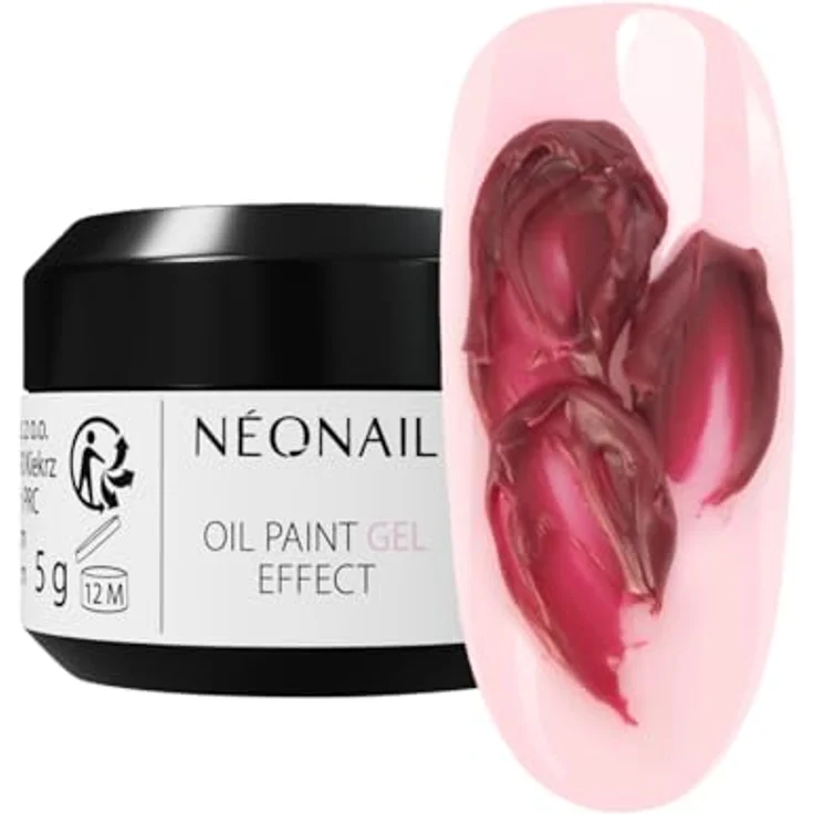NEONAIL Unwritten Canvas Oil Paint Gel Effect Kunstnägel, 3D Nail Art in mattem Rot, 5 g – Bild 1