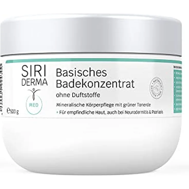 SIRIDERMA Siriderma Basisch BD Konz 500 g Badezusatz mit grüner Tonerde, mineralische Körperpflege