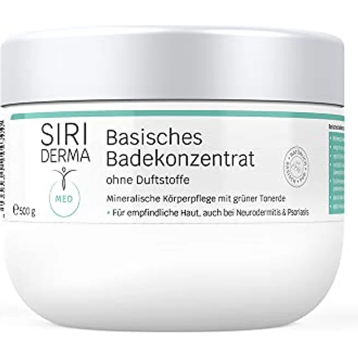 SIRIDERMA Siriderma Basisch BD Konz 500 g Badezusatz mit grüner Tonerde, mineralische Körperpflege – Bild 1