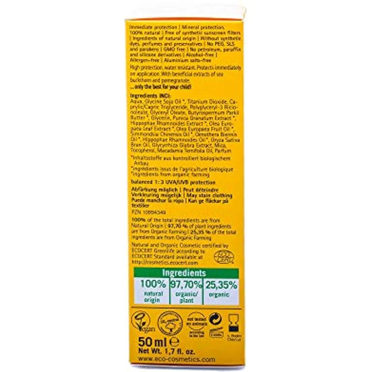 Eco Cosmetics Baby & Kids Sonnencreme LSF45 50 ml – Bild 3