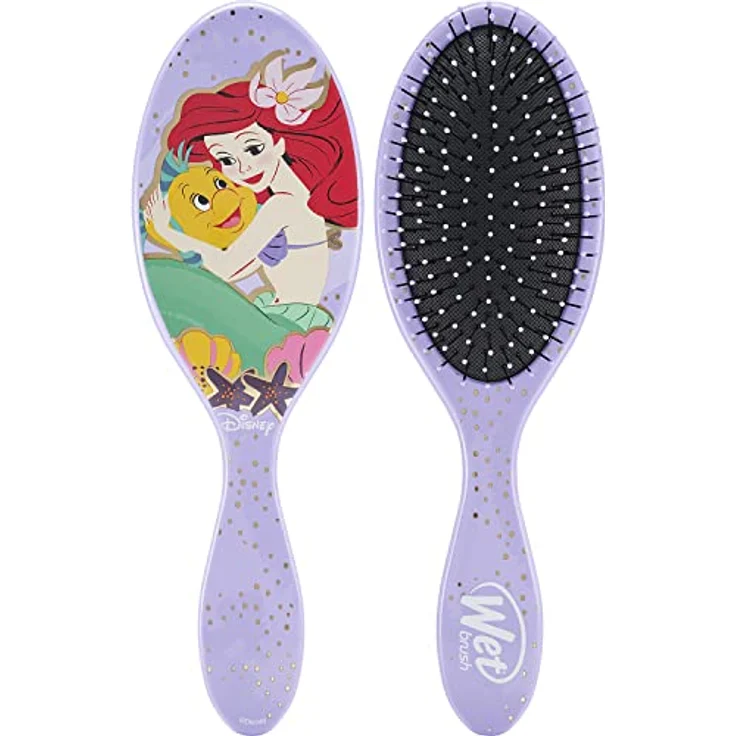 WetBrush Original Detangler Haarbürste mit ultraweichen Intelliflex-Borsten zum sanften Trennen von Knoten mit Leichtigkeit, reißt nicht, für alle Haartypen, Disney Ultimate Princess Collection, Ariel – Bild 2