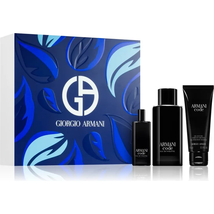 Armani Code Geschenkset für Herren, 125 ml Eau de Toilette & 75 ml Duschgel, würziger Duft für dynamische Führungspersönlichkeiten