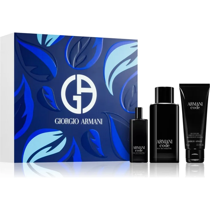 Armani Code Geschenkset für Herren, 125 ml Eau de Toilette & 75 ml Duschgel, würziger Duft für dynamische Führungspersönlichkeiten