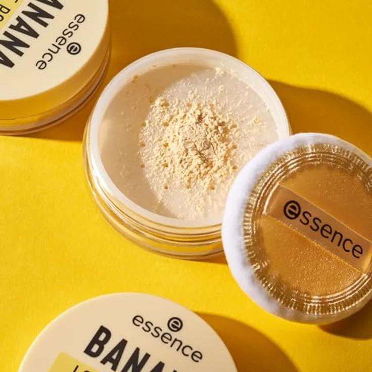 essence cosmetics BANANA LOOSE POWDER, Gelb, mattierend, fixierend, farbkorrigierend, transluzent, matt, vegan, ölfrei, ohne Parfüm, ohne Alkohol, 1er Pack (6g) – Bild 4