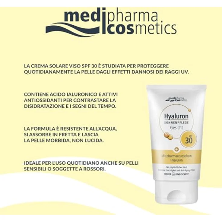 Dr. Theiss HYALURON SONNENPFLEGE Gesicht Creme LSF 30, 50 ml mit intensivem Feuchtigkeitskick – Bild 3