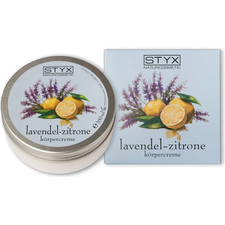 Styx Lavender Lemon Body Cream 50ml, feuchtigkeitsspendende Körpercreme für alle Hauttypen mit erfrischendem Duft