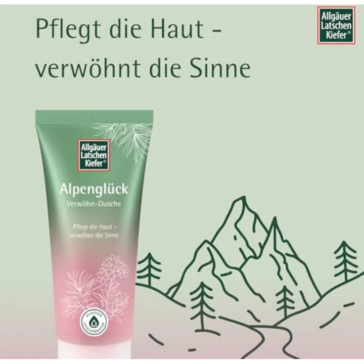 Allgäuer Latschenkiefer Alpenglück Verwöhn-Dusche, 200 ml Duschgel zur Hautpflege und sinnlichen Verwöhnung – Bild 5