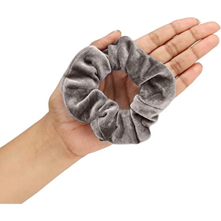 BELLE VOUS 12 Stk Haargummis Scrunchies Samt - Bunte Haar Gummis für alle Haartypen – Bild 3