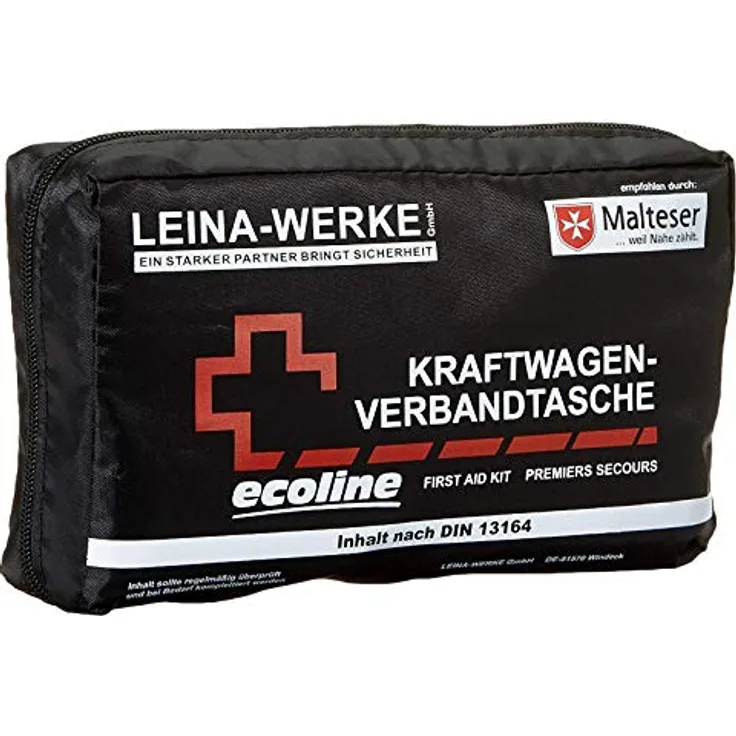 Leina-Werke 11043 KFZ-Verbandtasche Compact Ecoline ohne Klett, 2-Farbig Sortiert