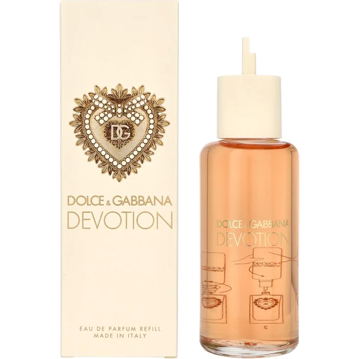 Dolce & Gabbana Devotion Edp Refill, 150 ml Nachfüllung, Gourmand-Duft mit kandierten Zitrusfrüchten und Madagaskar-Vanille