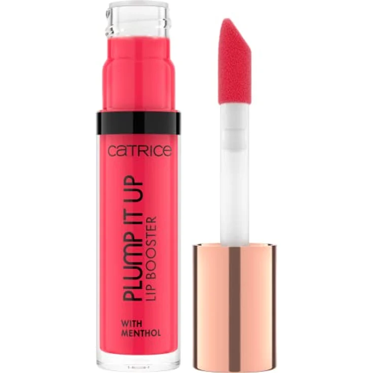 Catrice Plump It Up Lip Booster, Lipgloss, Lip Gloss, Nr. 090 Potentially Scandalous, rot, kühlend, Färbeeffekt, vergrößernd, glänzend, vegan, ohne Alkohol (3,5ml) – Bild 1