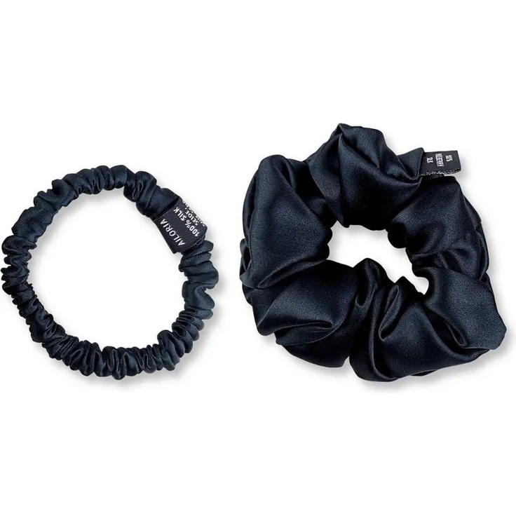 AILORIA Haargummi DOUX set scrunchies s und m aus seide, Luxuriöses Set in Seidenoptik