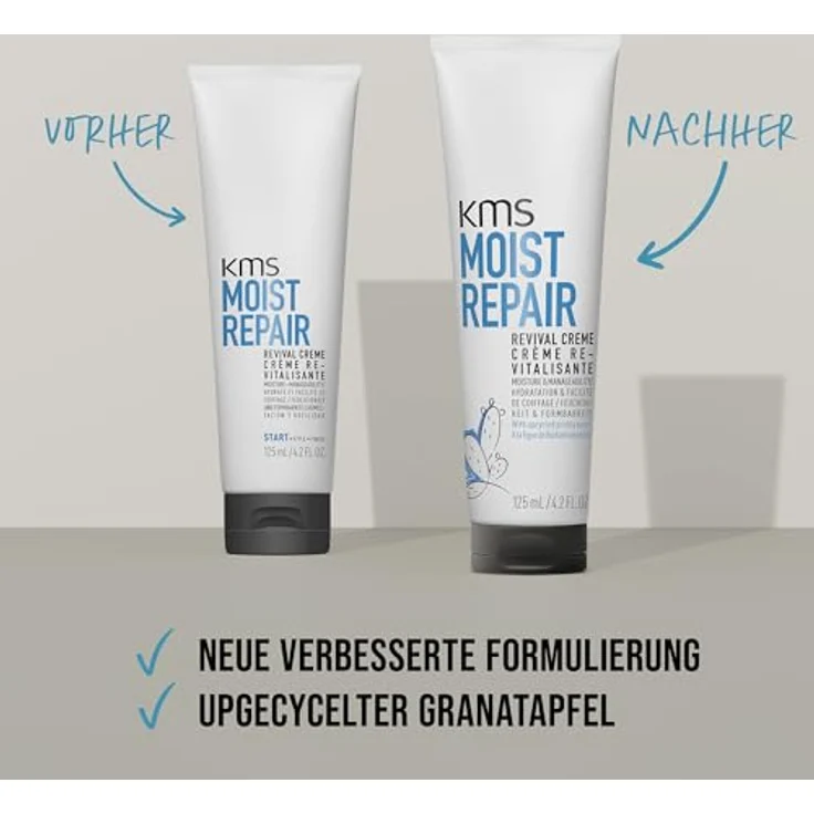 KMS MOISTREPAIR Revival Creme 125 ml – Leave-In Pflege für geschädigtes & trockenes Haar – 99% Reduktion von Haarbruch & Spliss, vegan, silikonfrei – Bild 4