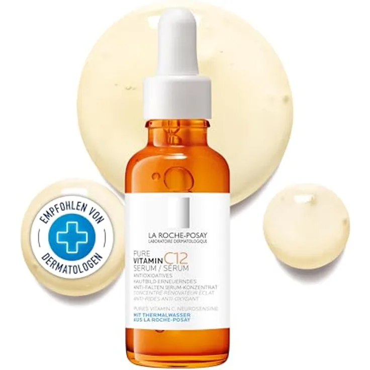 La Roche Posay Pure Vitamin C12 Serum, Regenerierende Anti-Falten-Gesichtspflege mit 12 % Vitamin C, 30 ml