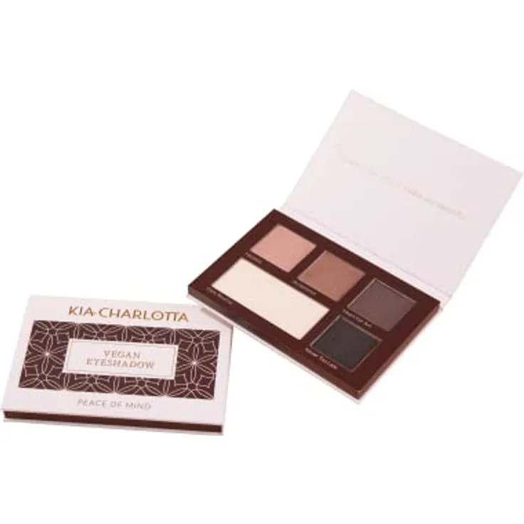Kia-Charlotta, veganer Lidschatten, zertifizierte Naturkosmetik & vegan, tierleidfrei, 5 langanhaltende Farben, Made in Germany, 12,8g (Nuancen von Ecru bis Schwarz)