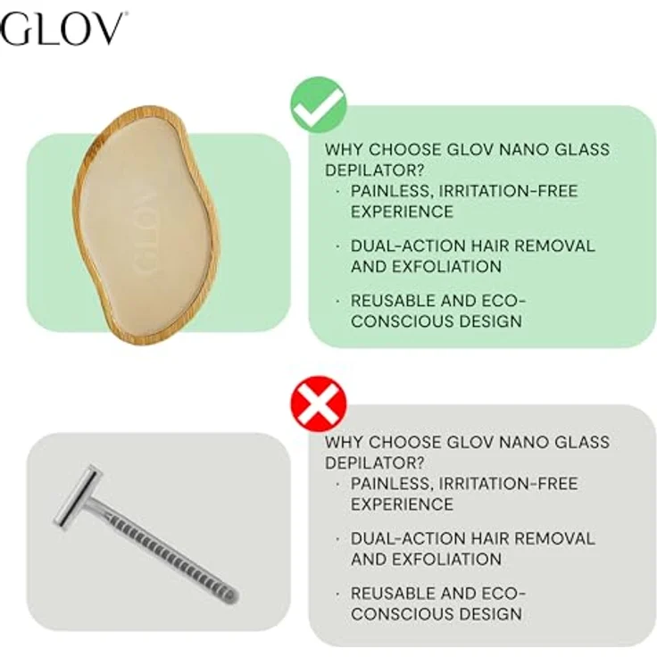 GLOV Velvet Nano Touch, 2-in-1 Fußfeile und Hautpflegegerät, sanfte Haarentfernung und Totzellen Entfernung, portable, kosmetikfrei, Reisegröße – Bild 5