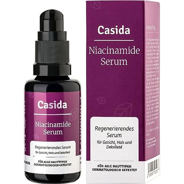 Casida Niacinamide Serum 30 ml, regenerierendes Gesichtsserum für verfeinertes Hautbild – Bild 1