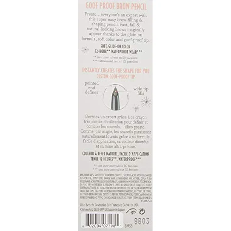 Benefit Augen Augenbrauen Augenbrauenstift Goof Proof Brow Pencil Mini Nr. 03 Light Medium 0,17 g – Bild 3