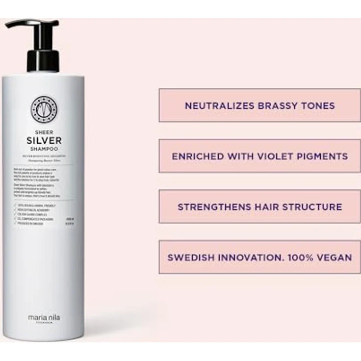 Maria Nila Sheer Silver Shampoo 1000 ml – Bild 2