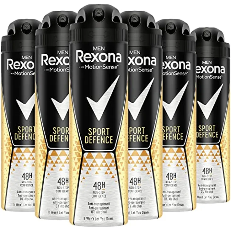 Rexona Men MotionSense Deo Spray Sport Defence Anti Transpirant mit 48 Stunden Schutz gegen Körpergeruch und Achselnässe 150 ml 6 Stück