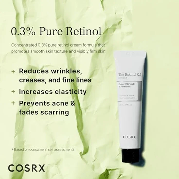 COSRX Retinol 0.3 Gesichtscreme für intensives Anti-Aging & Hauterneuerung, mit hochdosiertem Retinol, Korean Skincare 50ml – Bild 3