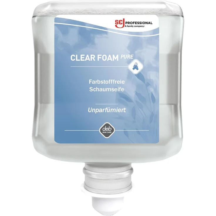 Stoko Schaumseife Clear FOAM Pure, Handseife ohne Duft-/Farbstoffe, 1 l für 4707 020 186