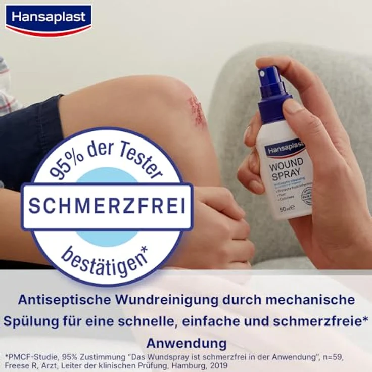 Hansaplast Wundspray zur antiseptischen Wundreinigung, 50 ml Spray – Bild 3