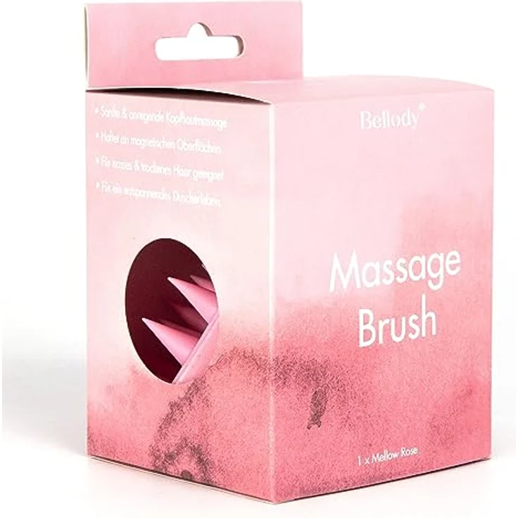 Bellody® Original Kopfhaut Massagebürste, für Massage und Stimulation des Haarwachstums (1 Stück in Mellow Rose) - Hair & Scalp Massager für nasse & trockene Haare – Bild 2